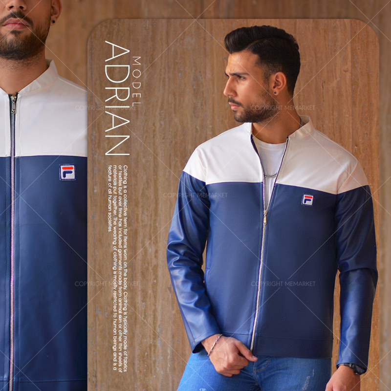 کاپشن مردانه چرم مدل ADRIN