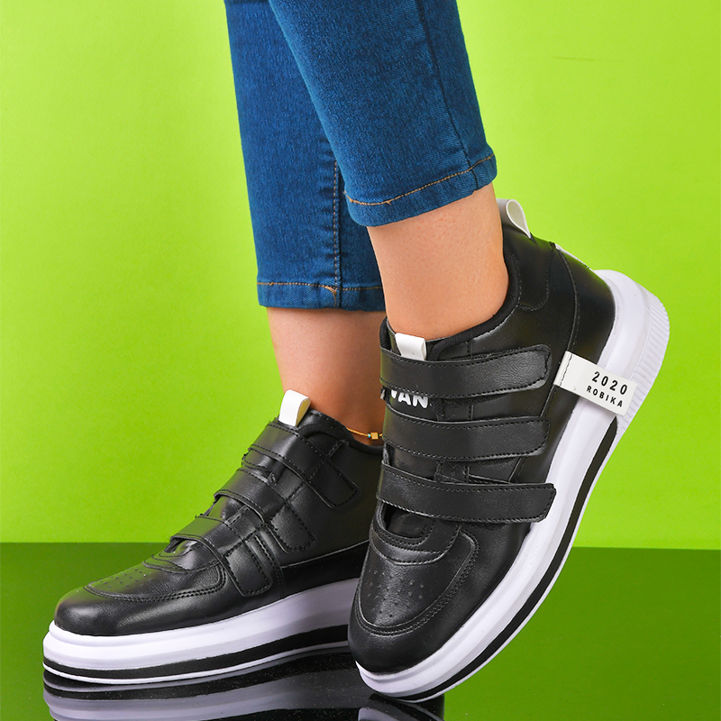 کفش ساقدار دخترانه مشکی مدلRobika 2020