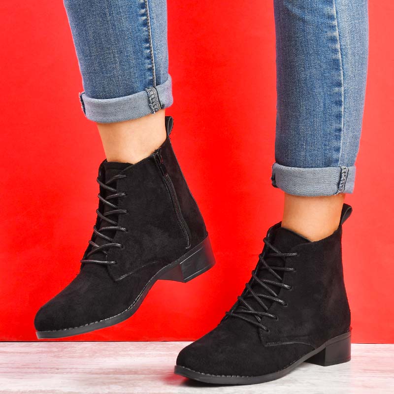 نیم بوت مشکی دخترانه مدل Emma