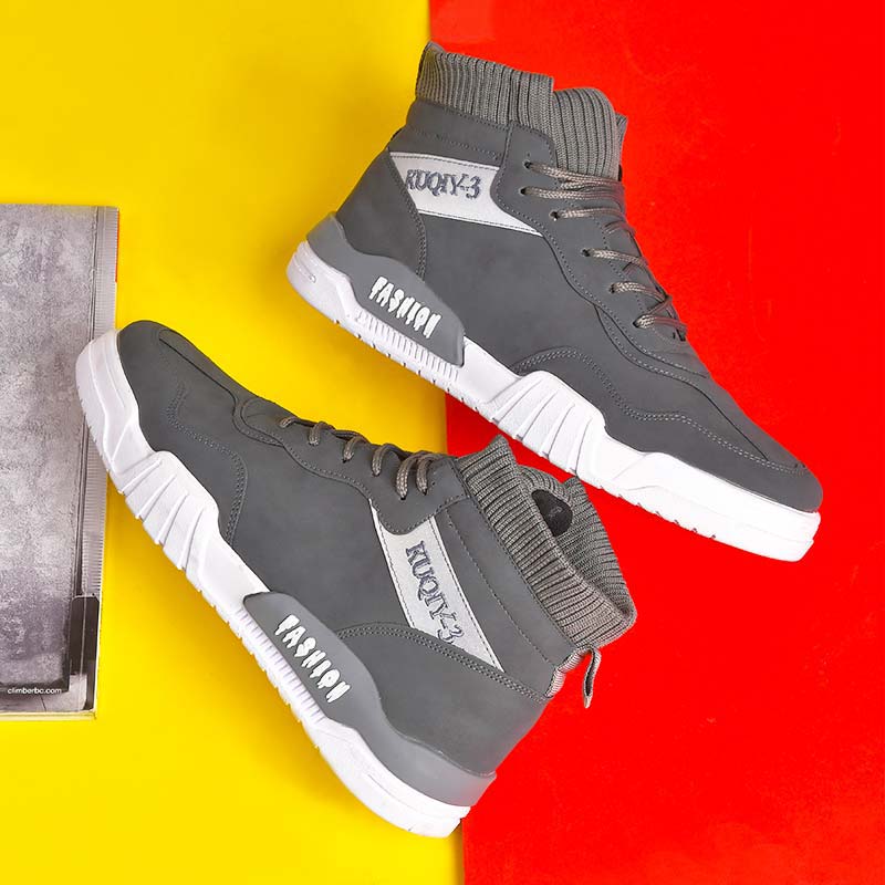 کفش ساقدارمردانه طوسی مدل Kubaa