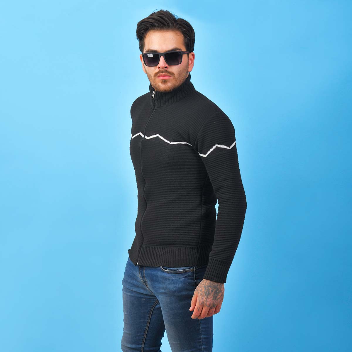 سوئیشرت بافت مردانه مدل Scott