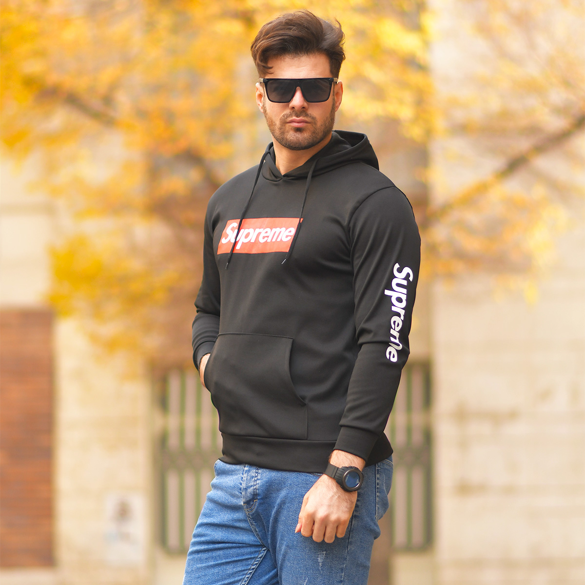 هودی کلاه دار مردانه مدل Pasak