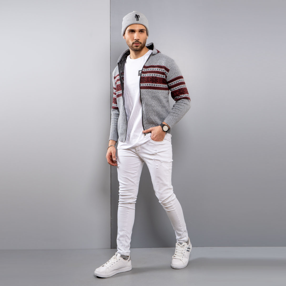 سوئیشرت بافت مردانه مدل Artin