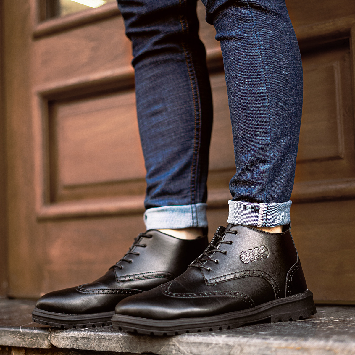 كفش ساقدارمشكي مردانه مدل Kayson