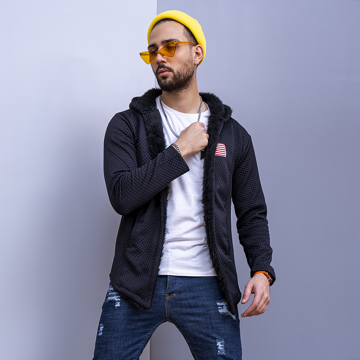 هودی لبه خزدار مردانه مدل barsan