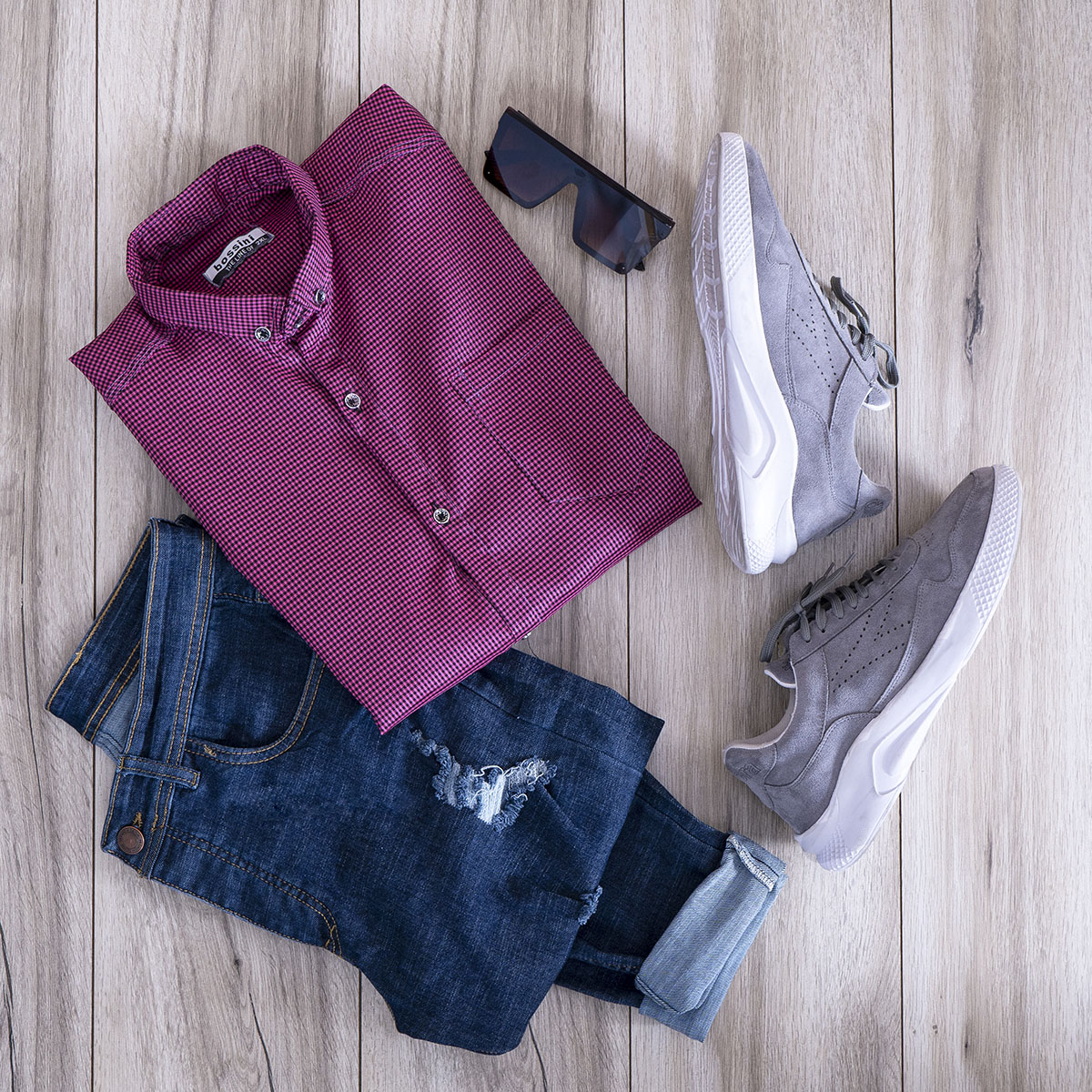 پیراهن مردانه رنگ زرشکی مدل Advit