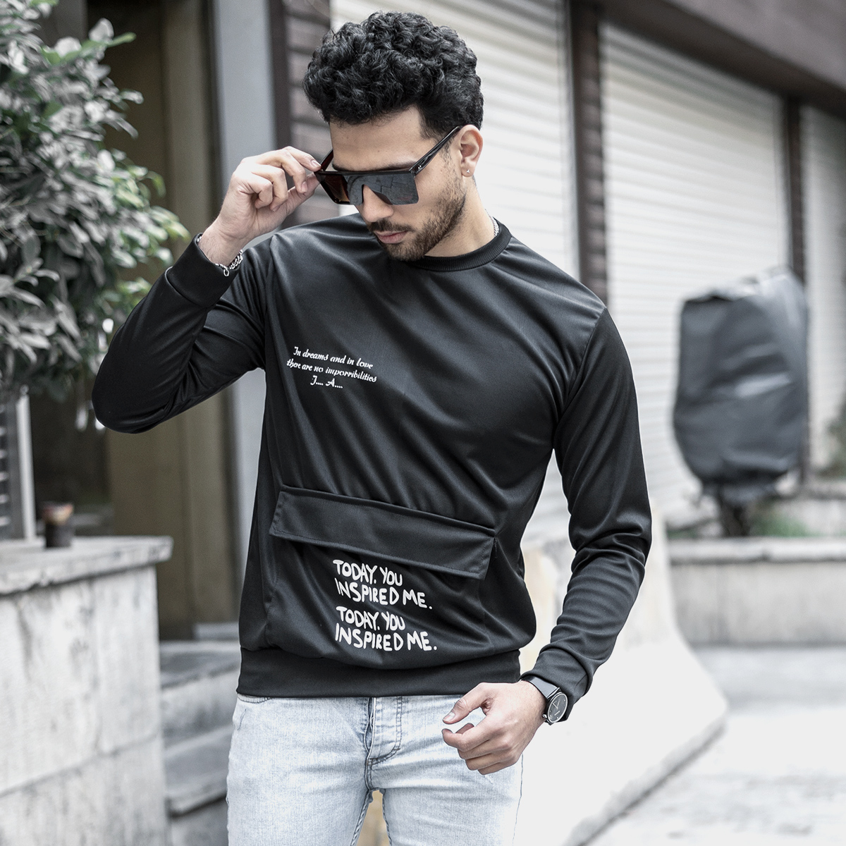 تیشرت استین بلند مردانه مدل Hemil