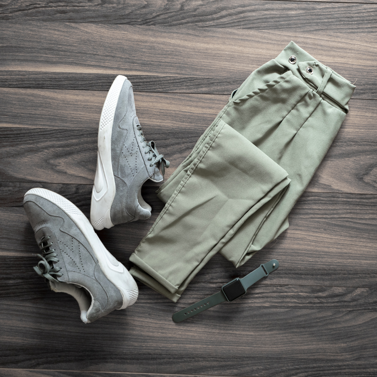 شلوار مردانه سبز مدل Aflak