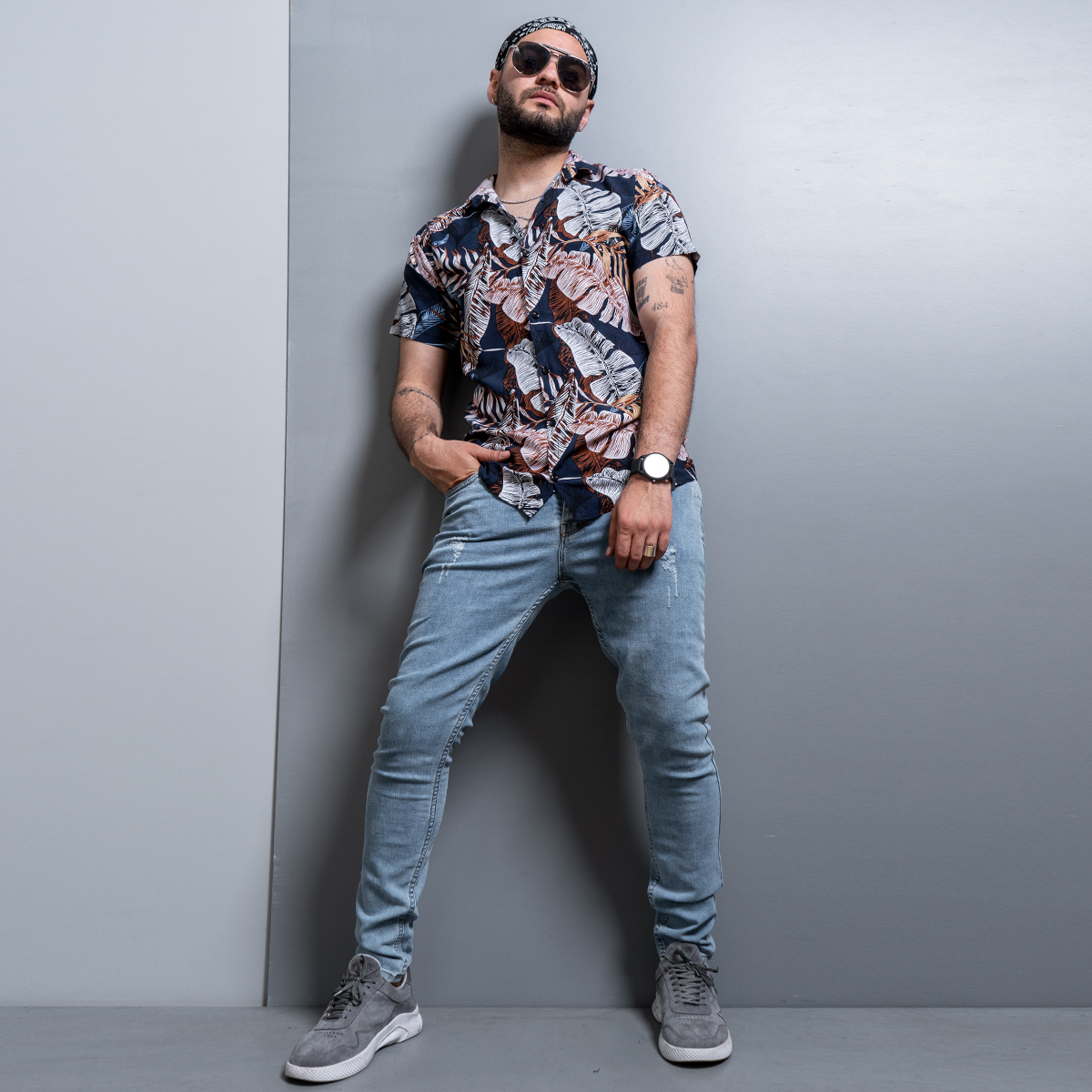 پيراهن هاوايي مردانه مدل Lian