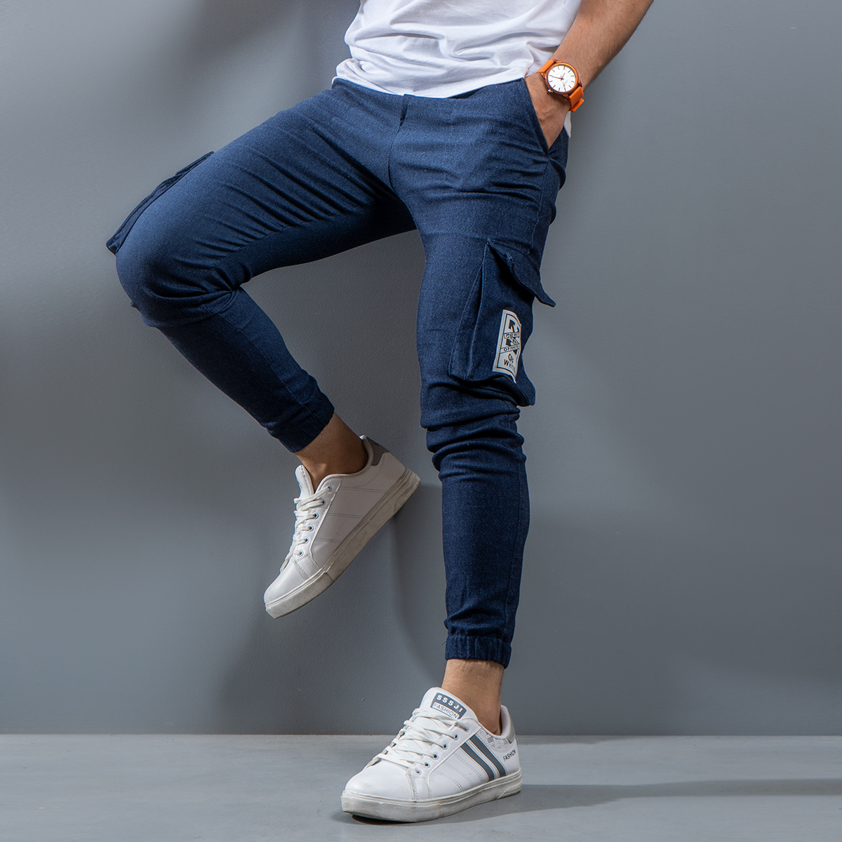 شلوار اسلش مردانه آبی مدل Karna