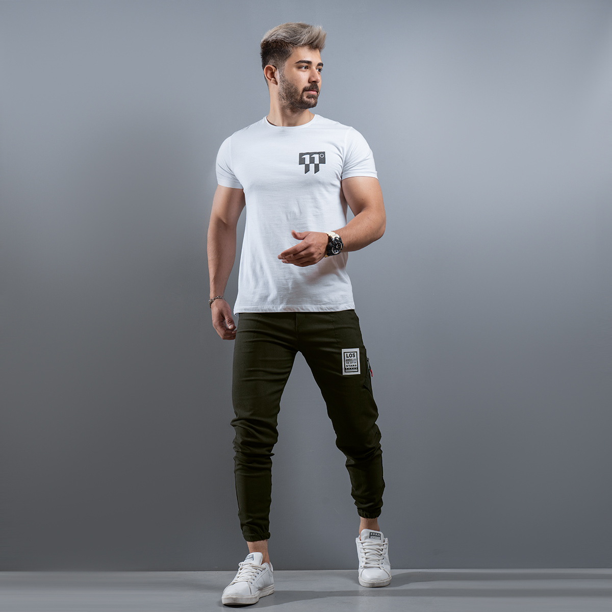 شلوار اسلش Los مردانه سبز لجني مدل kilin