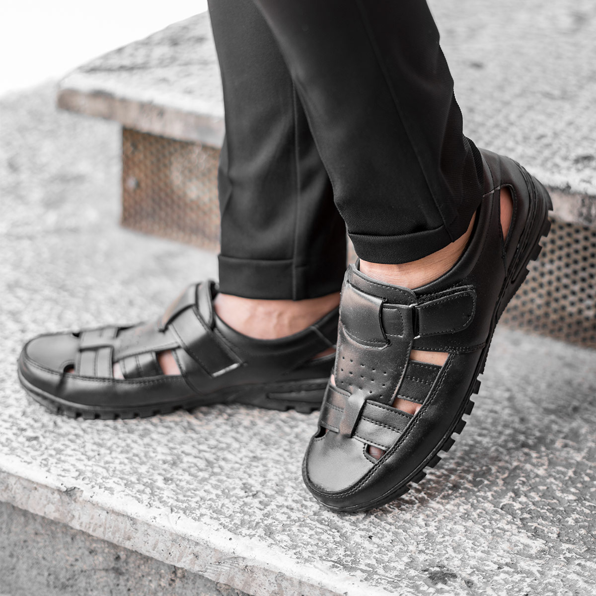 کفش تابستانه مشکی مردانه مدل Boros-