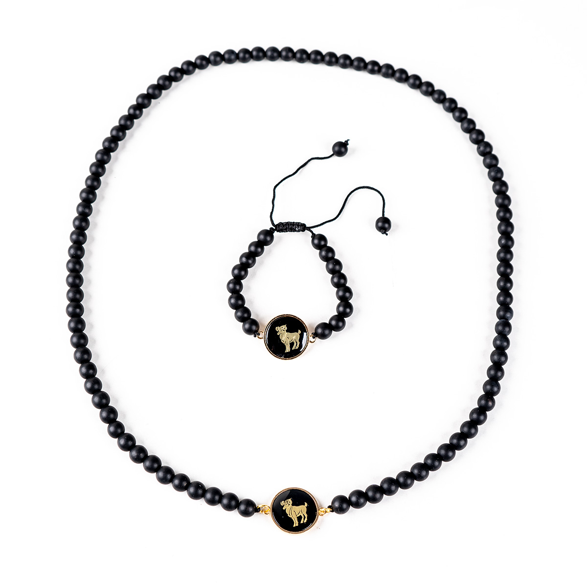 نیم ست مهره ای مشکی مدل Farvardin