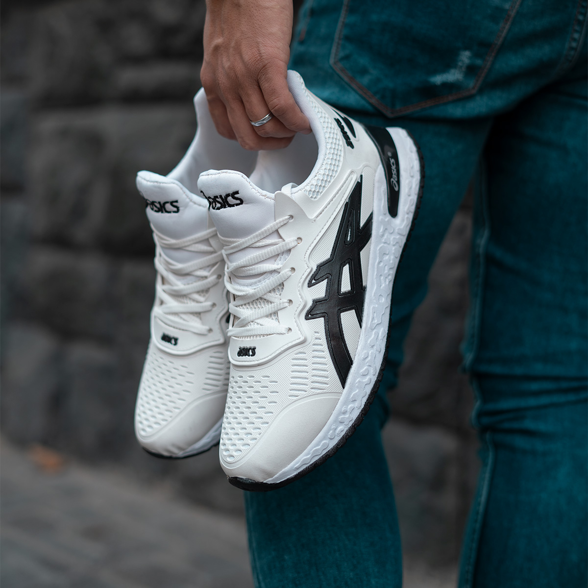 کفش ورزشی اسیکس سفید مردانه مدلrebo