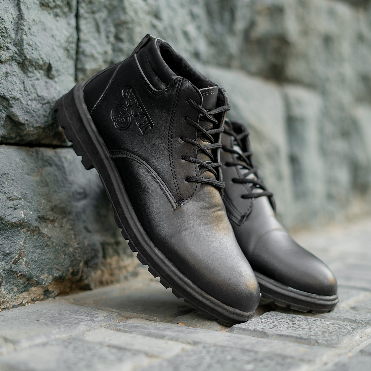 نیم بوت مردانه مشکی مدل GERAD