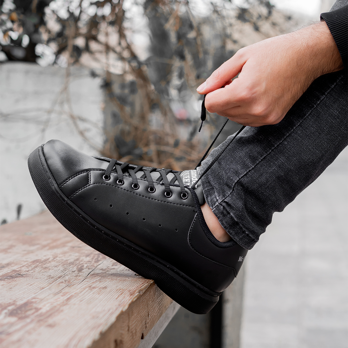 کفش تخت مردانه مشکی مدل Alexander