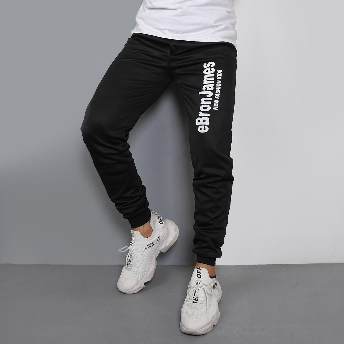 شلوار اسلش مشکی مردانه (T) مدل Ebron