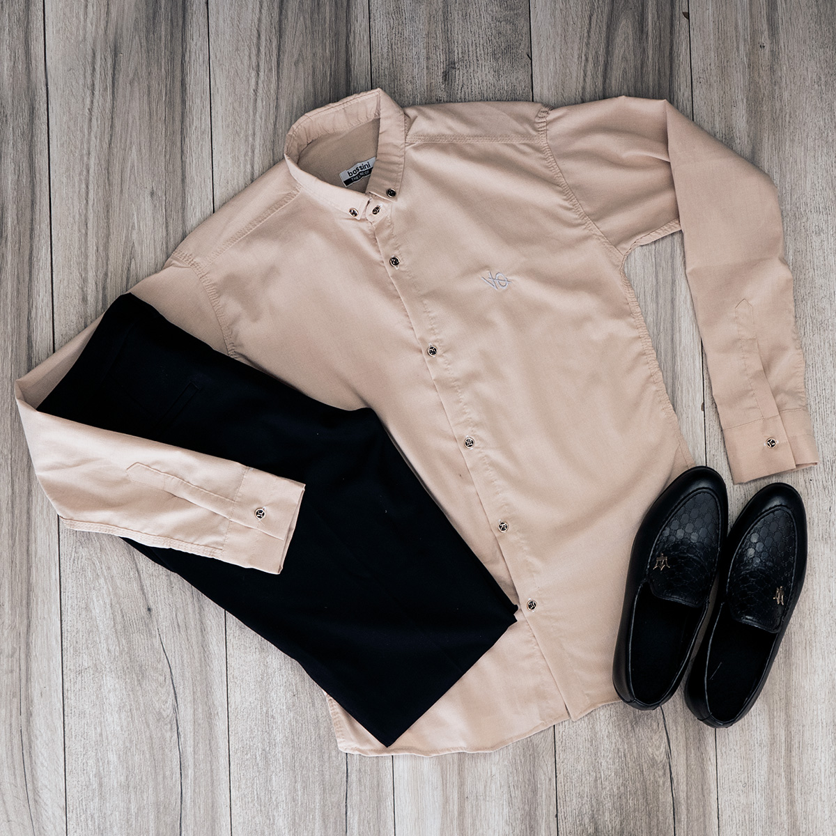 پیراهن مردانه کرم مدل VQ