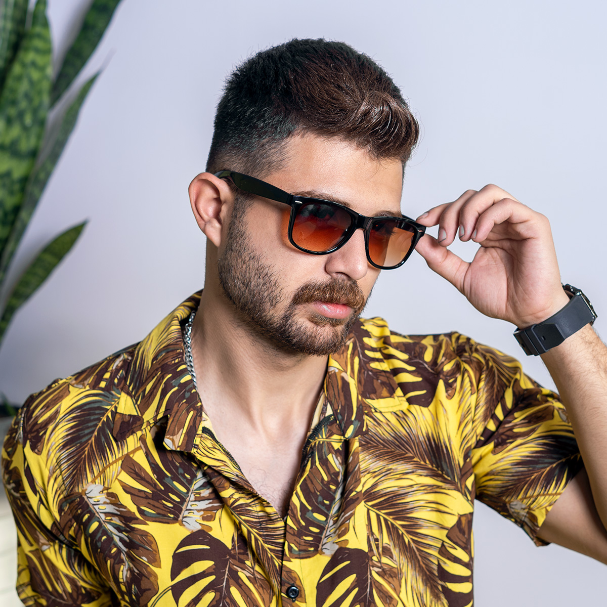 عینک صفحه قهوه ای مدل WF400