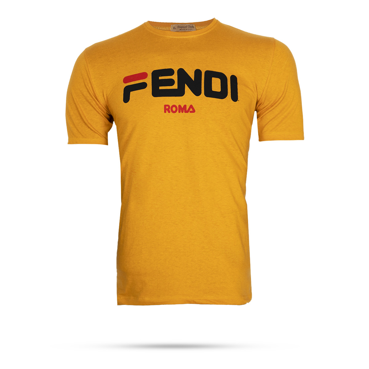تیشرت فندی زرد مردانه مدل Roma