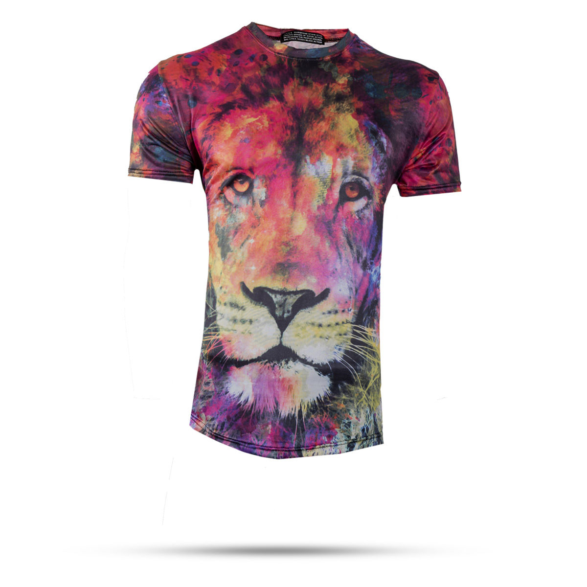 تیشرت مردانه آبرنگی طرح شیر مدل C23