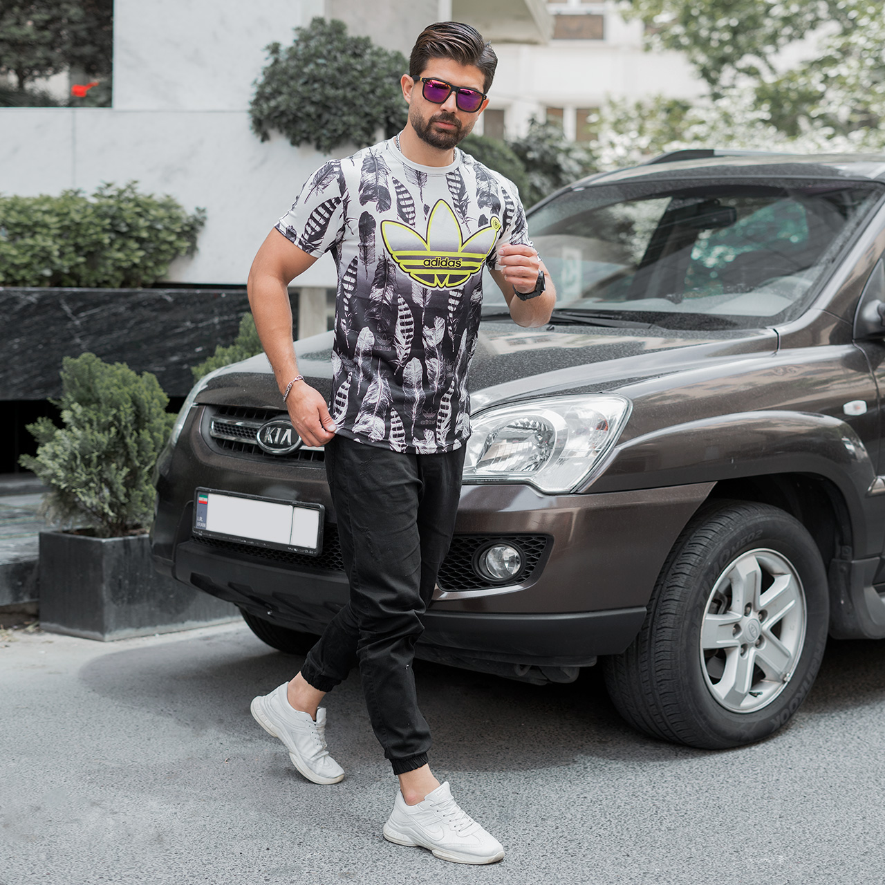 تیشرت آدیداس طرح پرمردانه مدل C25