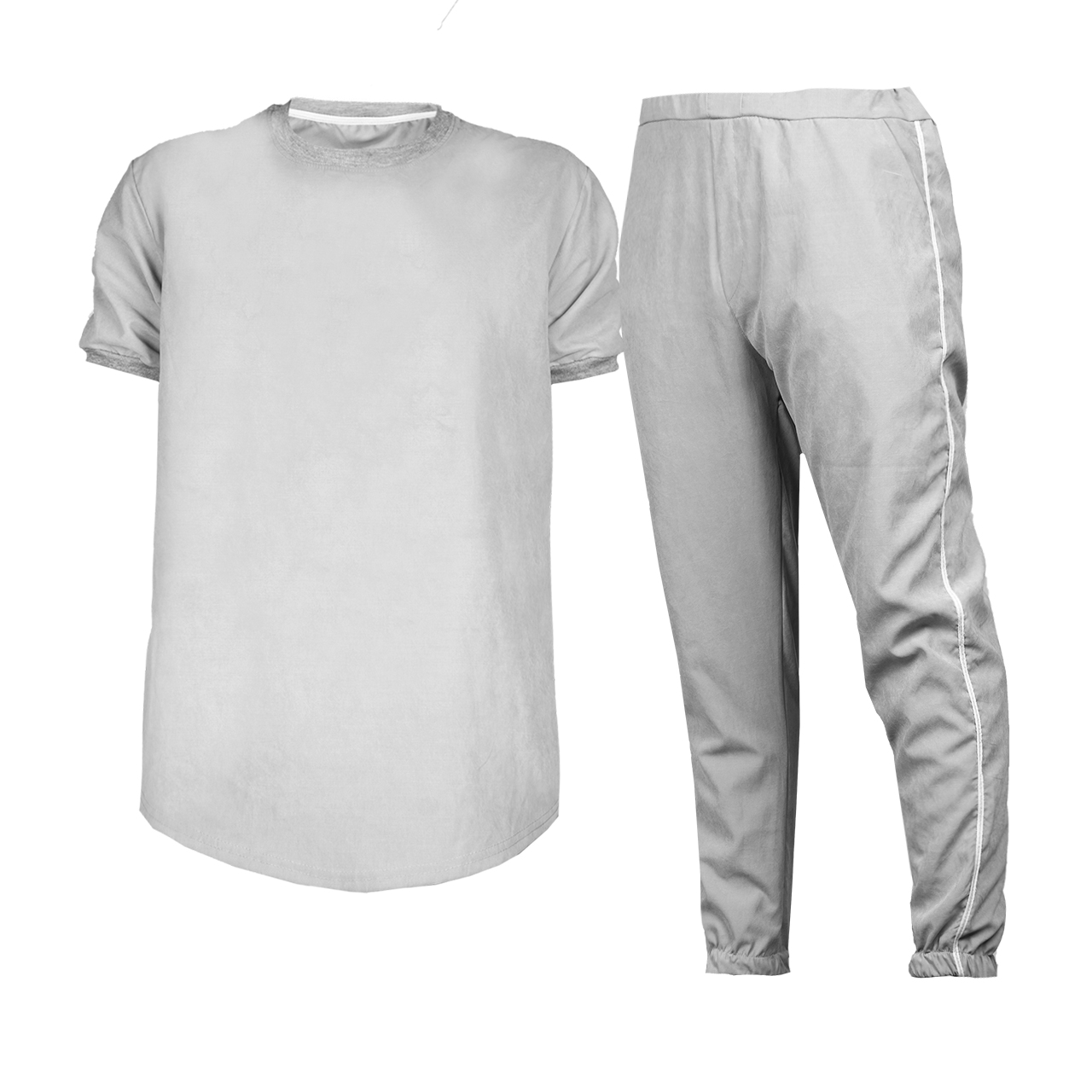 ست تیشرت شلوار مردانه طوسی مدل uota