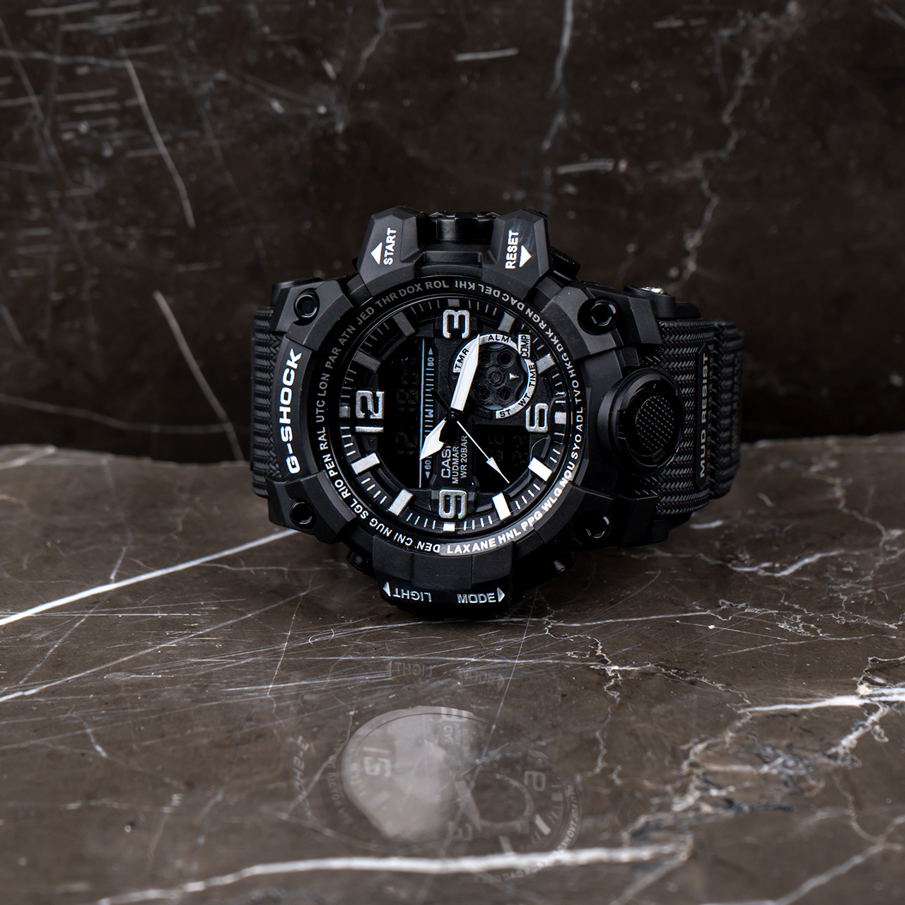 ساعت جی شاک مشکی سفیدمدل sp750