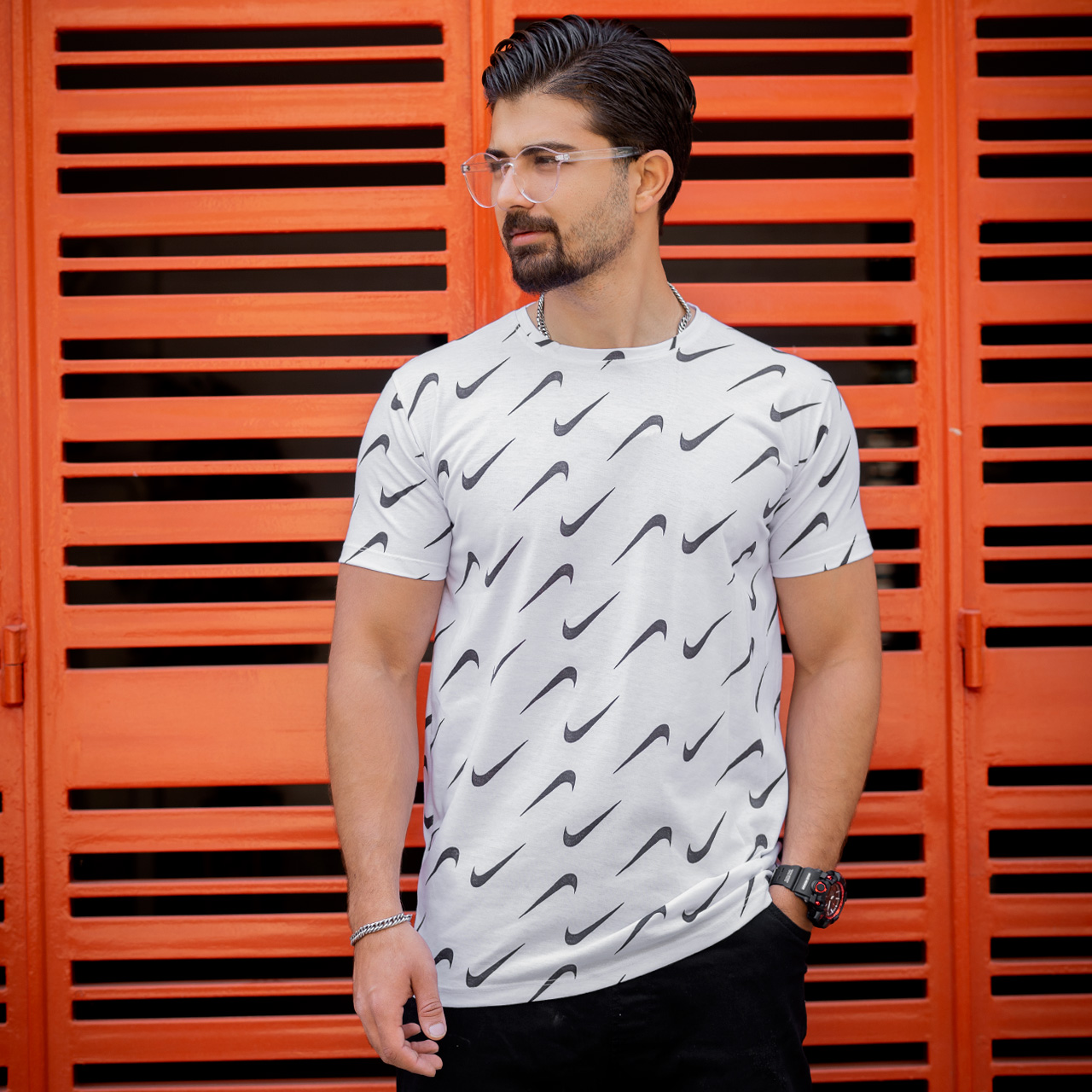 تیشرت نایک سفید مردانه مدل omid