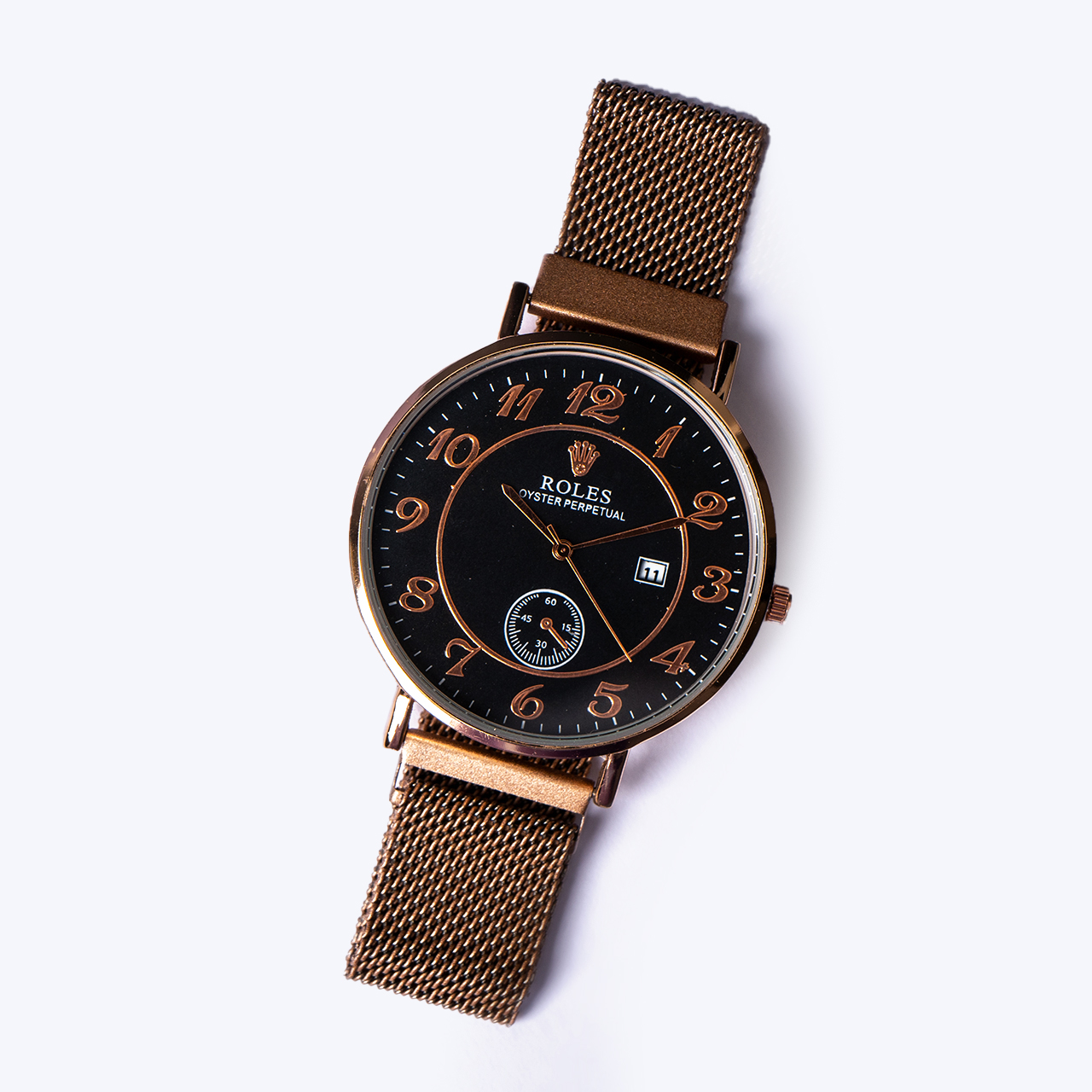 ساعت طرح رولکس رزگلد مدل Bavan