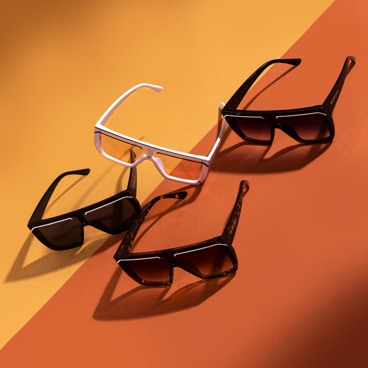 عینک آفتابی مردانه مشکی مدل balenciaga