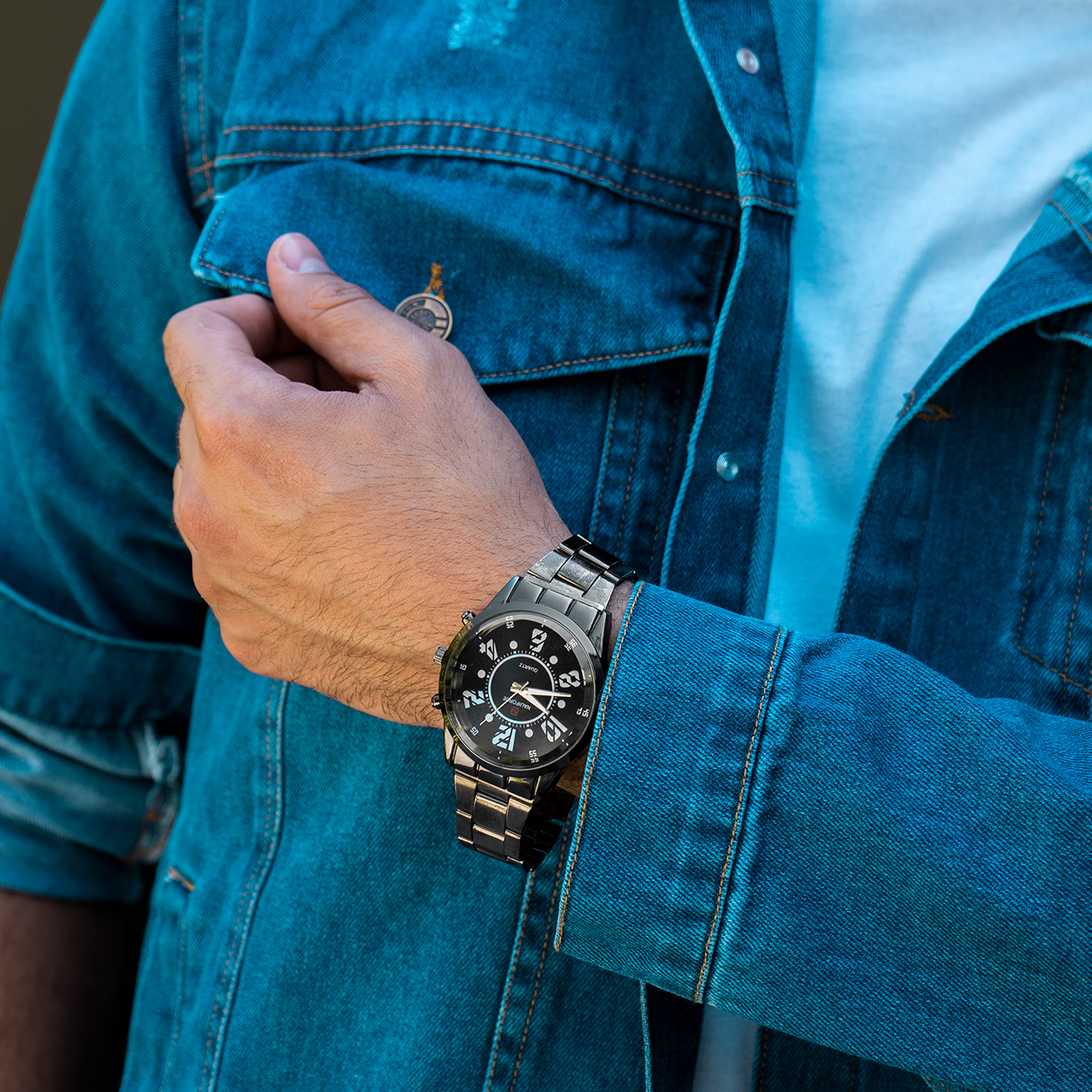 ساعت مردانه مشکی مدل Quartz