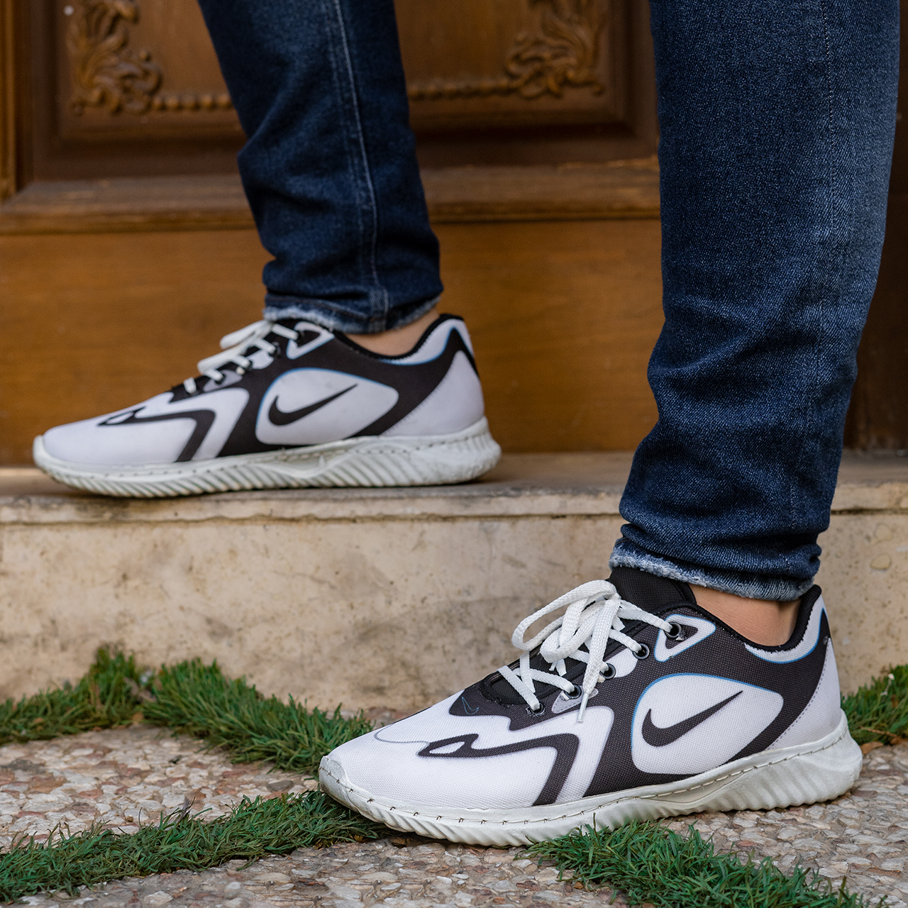 کفش ورزشی سفید مشکی مردانه (T) مدل Bevis