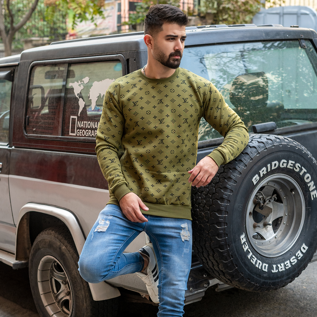 دورس مردانه طرح LV سبز مدل ADRAS