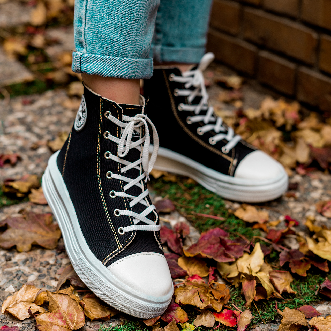 کفش ورزشی ساقدار مشکی All Star زنانه مدل Vensa