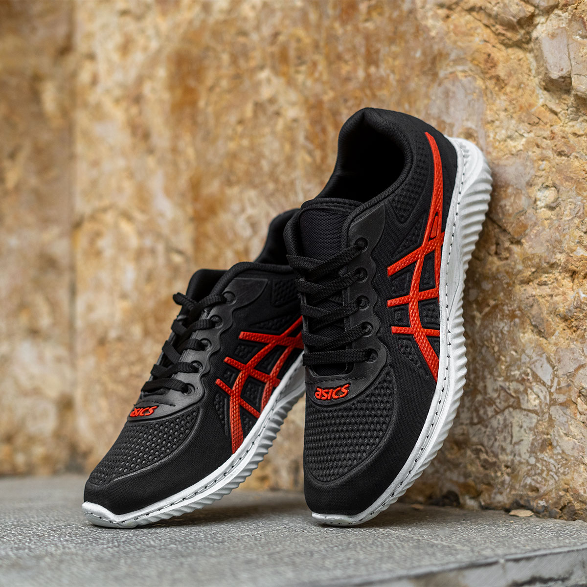 کفش ورزشی (T) مردانه اسیکس مشکی قرمز مدل A10