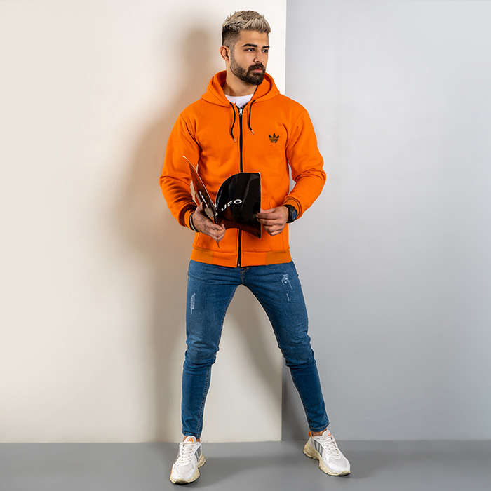 سوییشرت مردانه نارنجی مدل Tirdad