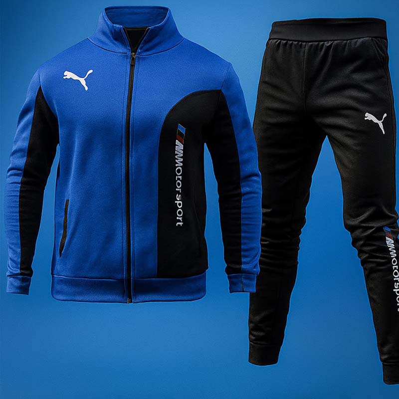 ست سوییشرت شلوار مردانه آبی مدل MotorSport