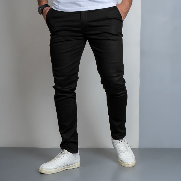 شلوار کتان مشکی مردانه مدل Gucci