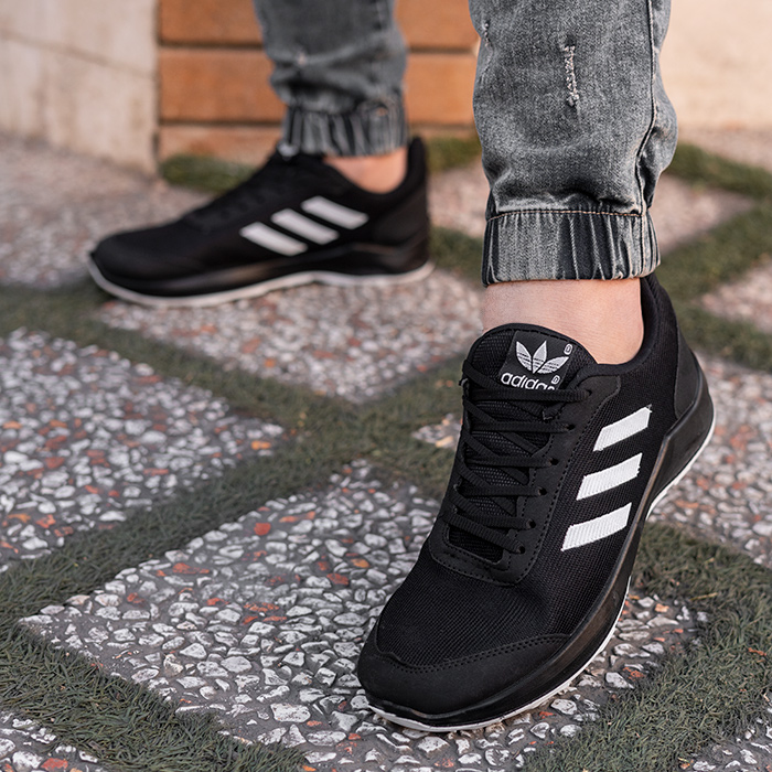 کفش ورزشی مردانه آدیداس مشکی سفید مدل matikan