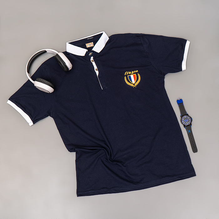 تیشرت مردانه سرمه ای مدل RIBAN