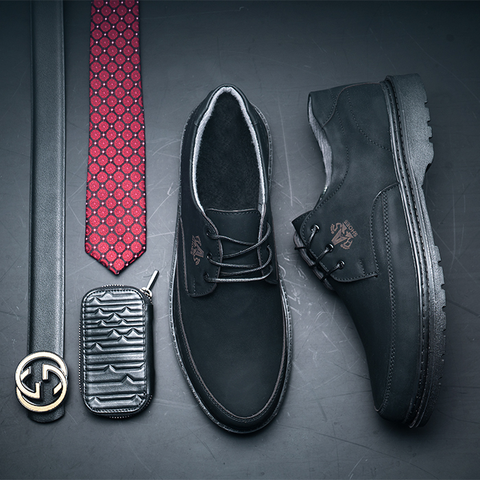 کفش تخت مردانه مشکی مدل NOYAN