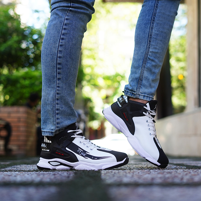 کفش ورزشی مردانه jordan سفید مشکی مدل 23