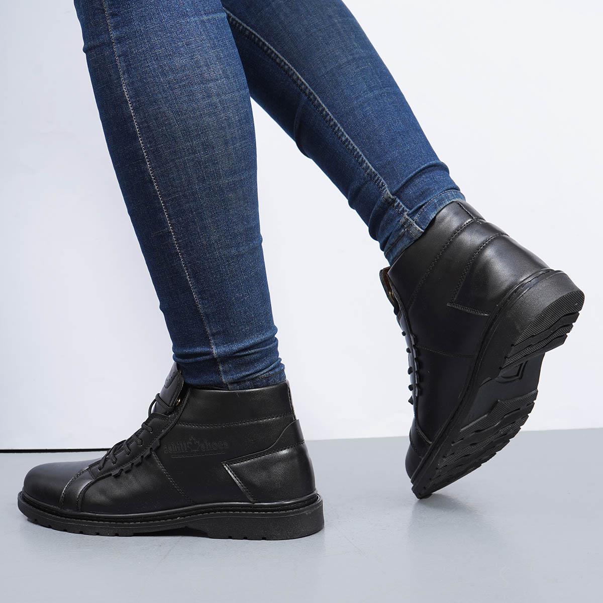 نیم بوت مردانه مشکی مدل Ashil