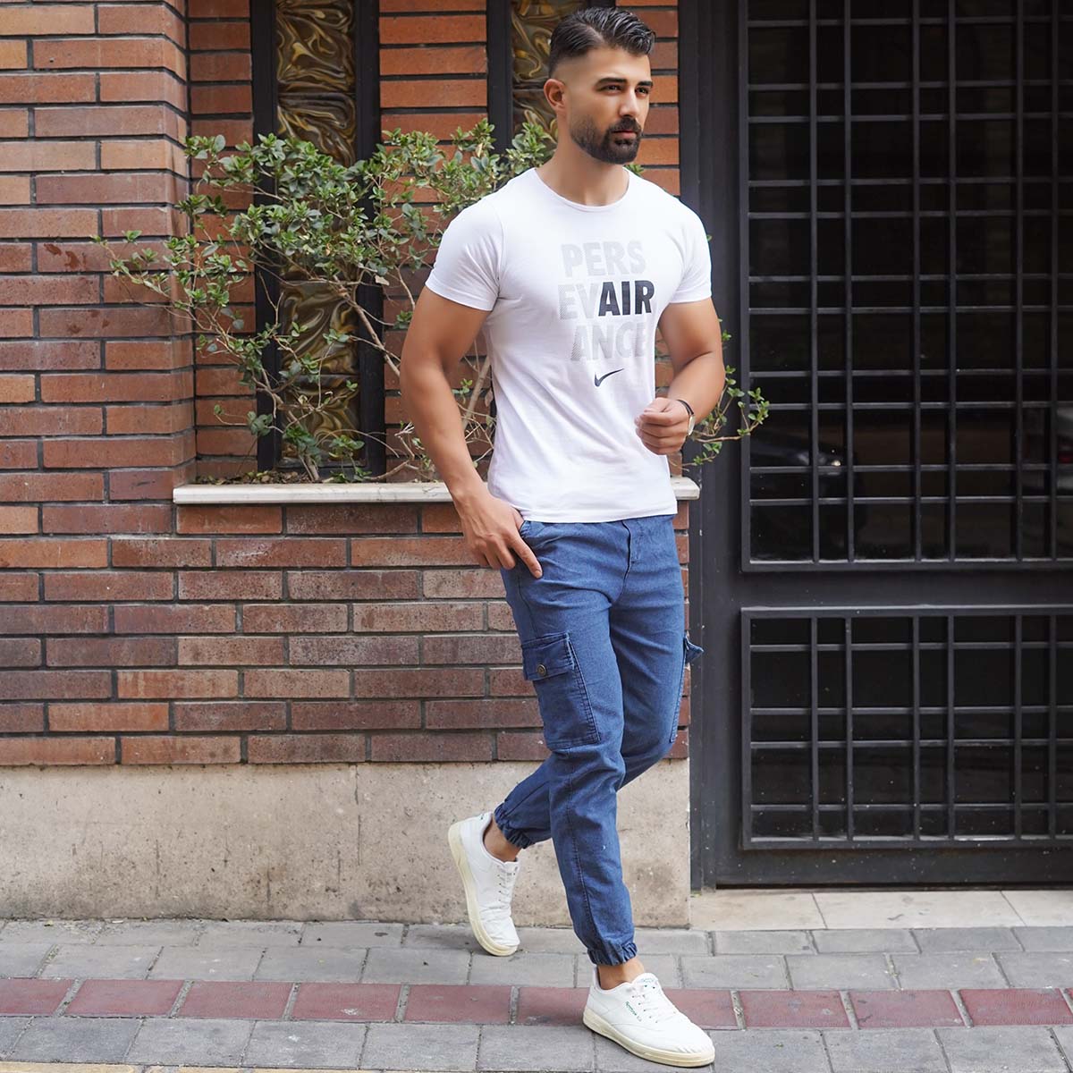 شلوار اسلش آبی مردانه مدل ARAZ