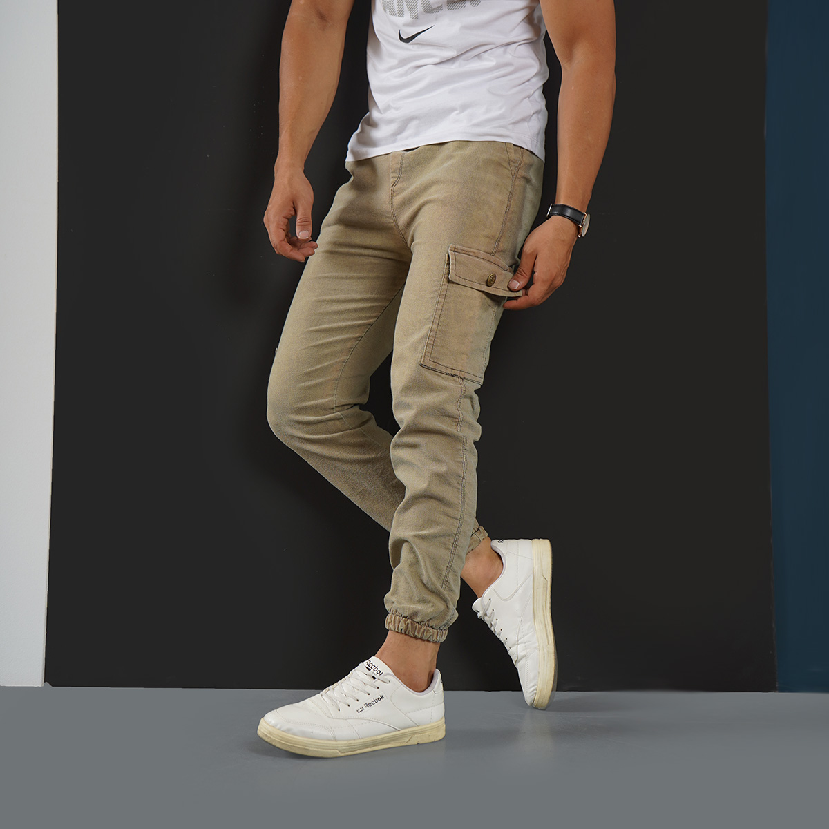 شلوار اسلش خاکی مردانه مدل ARAZ