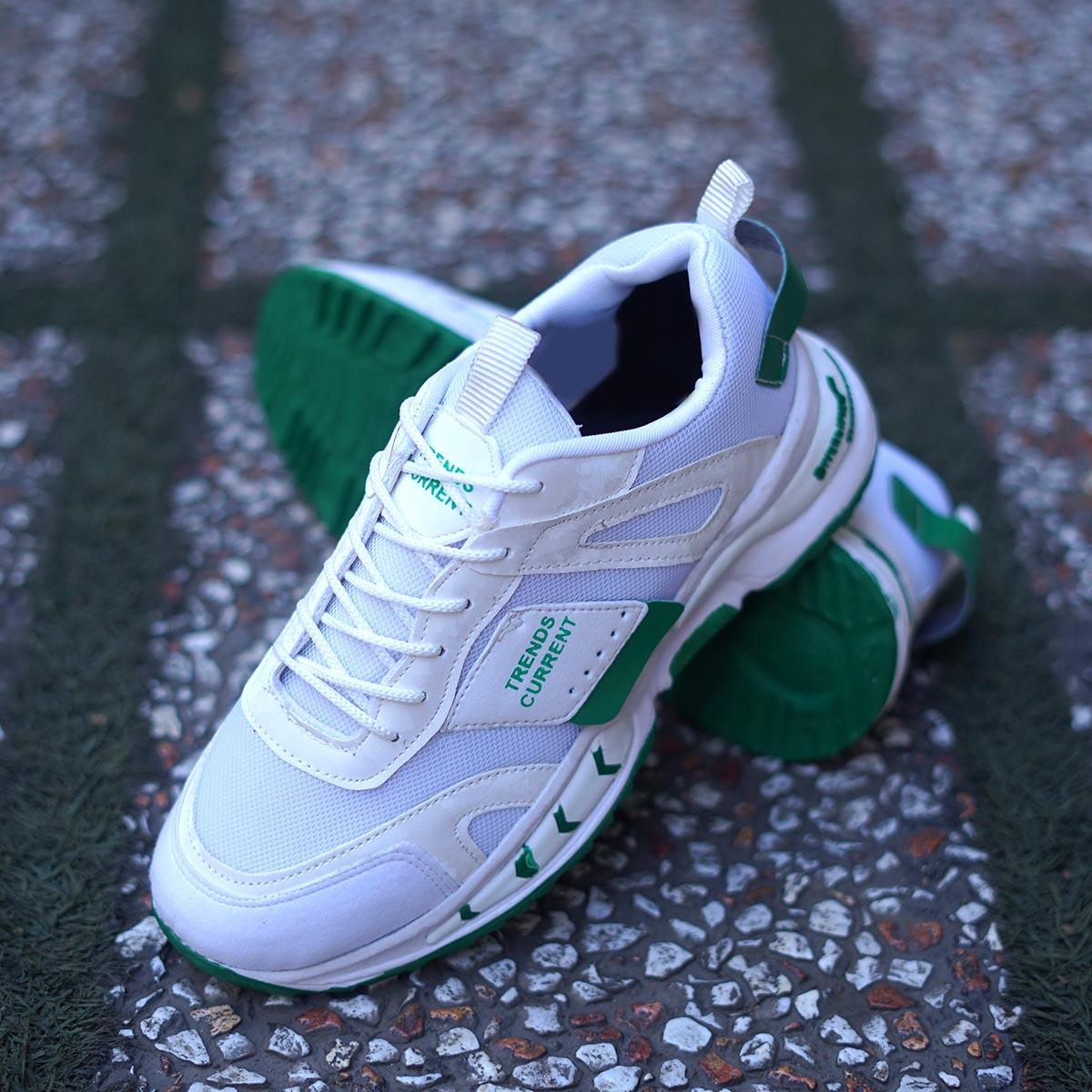 کفش ورزشی مردانه سفید سبز مدل Manil