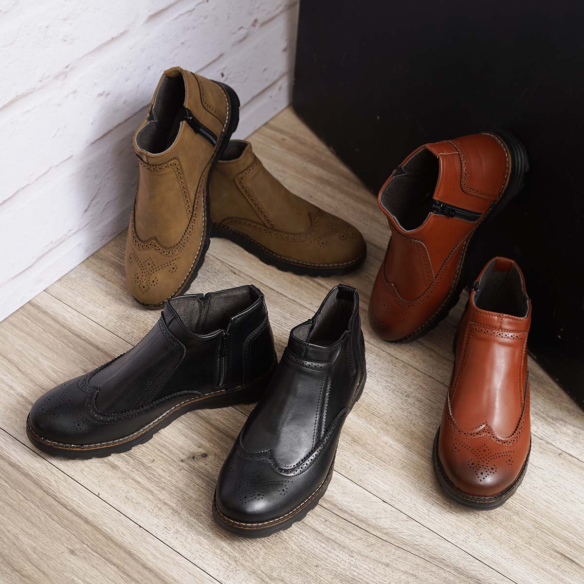 نیم بوت قهوه ای مردانه مدل ASHVAN