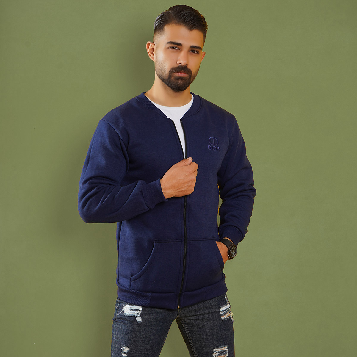 سوییشرت مردانه سرمه ای مدل DIOR