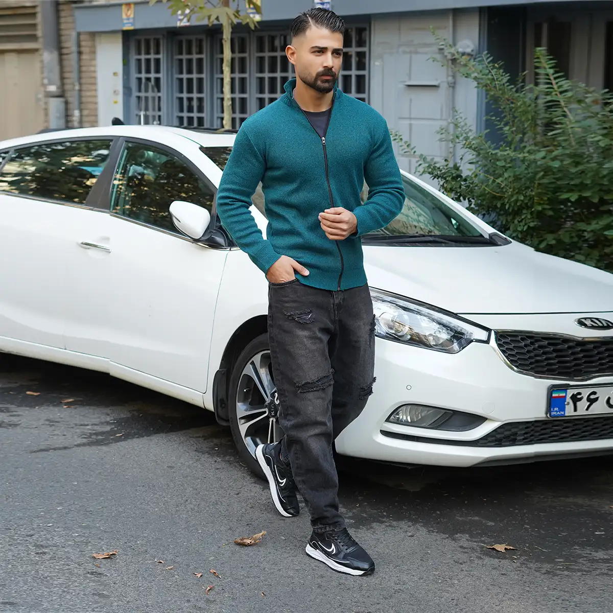 سوییشرت مردانه سبز مدل Meysam